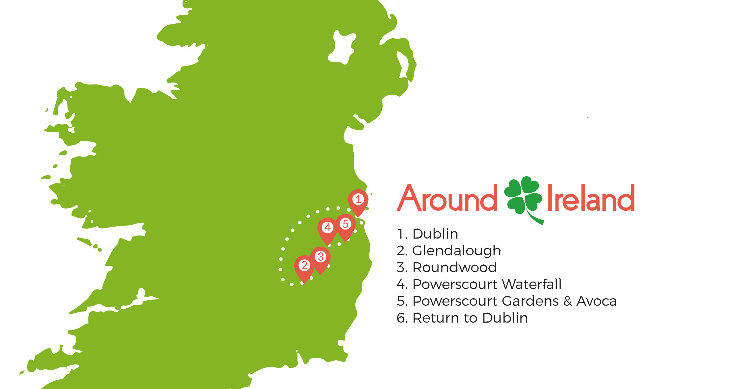 Day Tour to Wicklow from Dublin for groups schools AroundIreland.IE