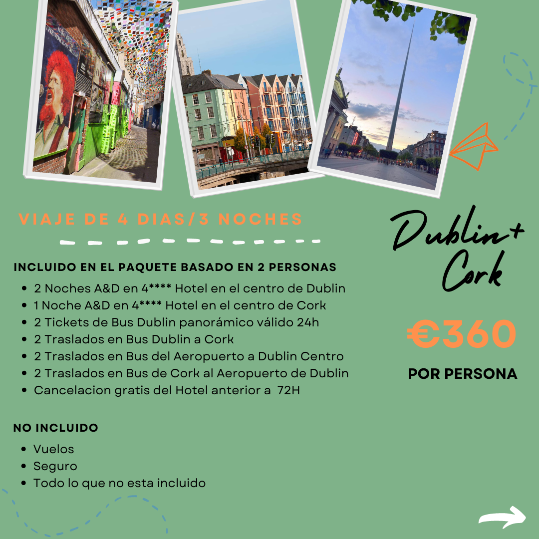 Paquete Vacaciones Dublin y Cork